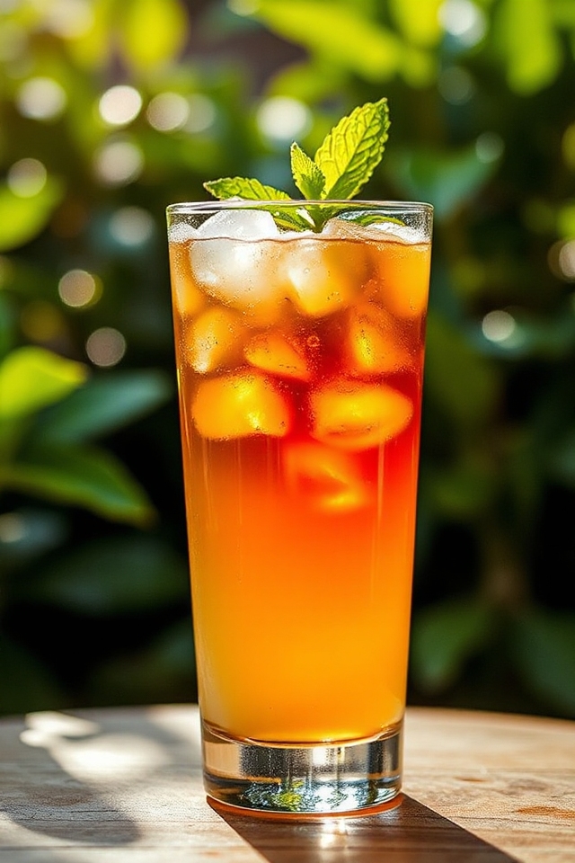 bourbon enhanced arnold palmer iced tea