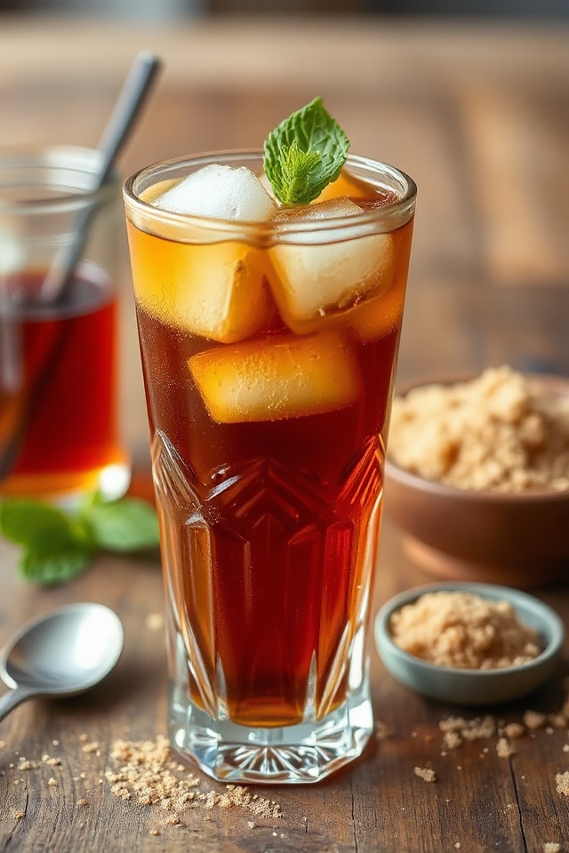brown sugar iced tea preparation