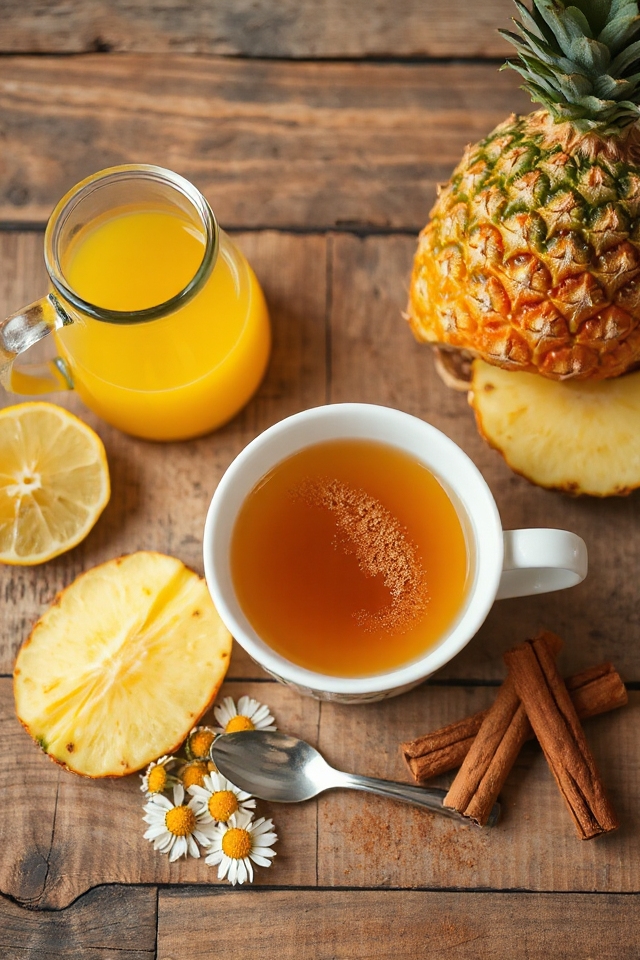 chamomile tea with pineapple