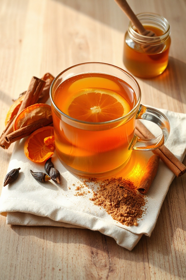 cinnamon infused orange spice tea