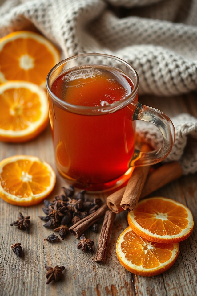 cinnamon infused orange spice tea