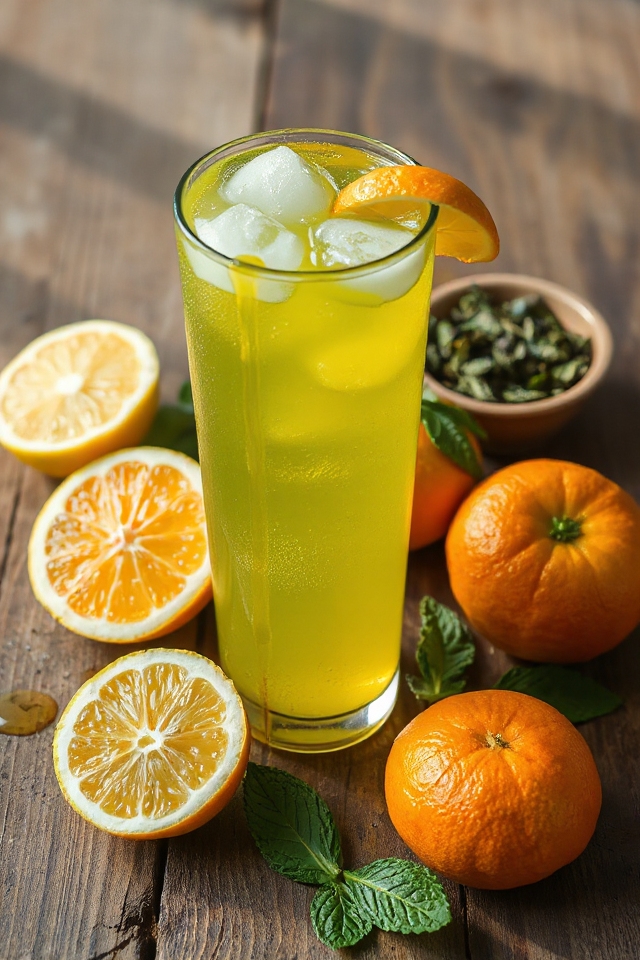 citrus flavored iced green tea
