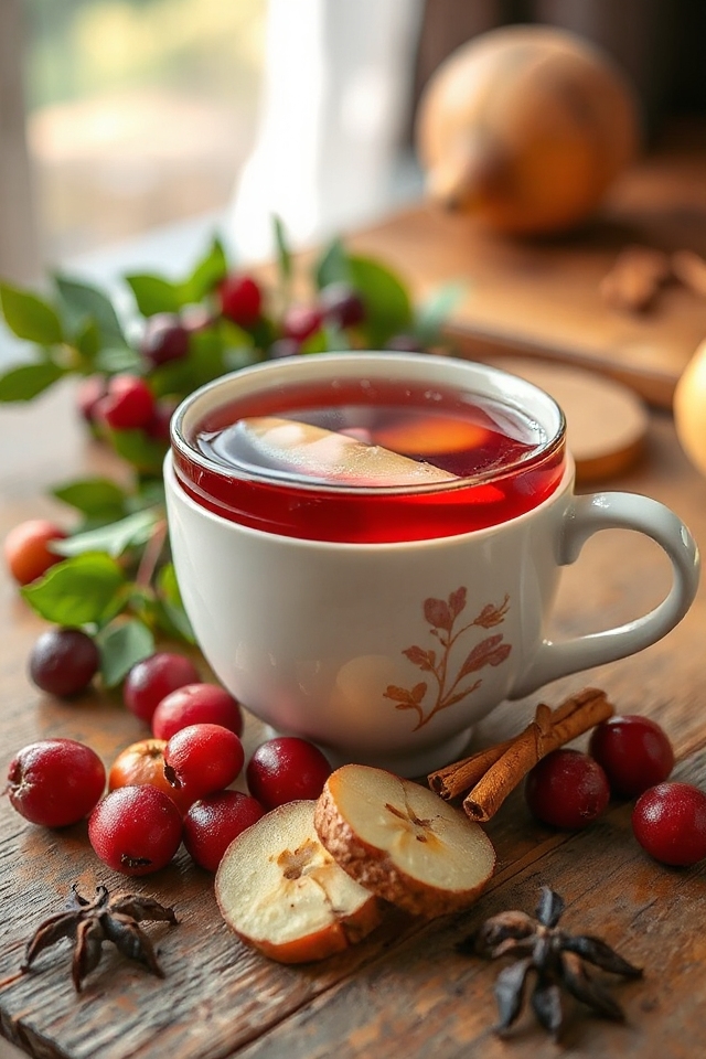 cozy cranberry apple tea