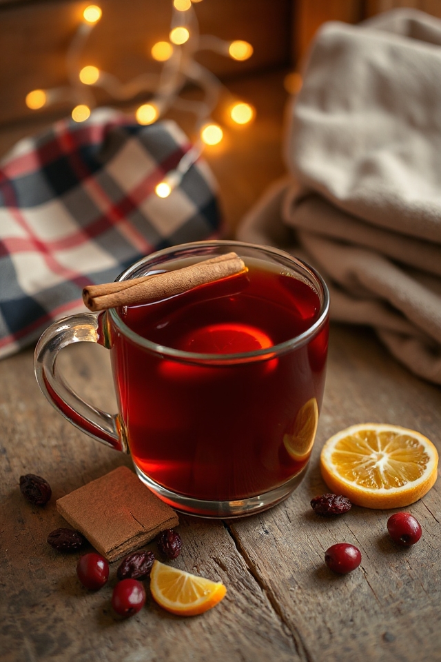 cozy holiday cranberry tea