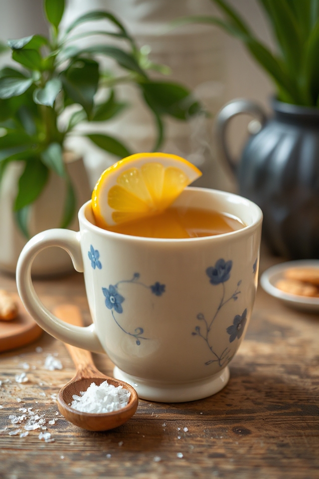 cozy homemade ginger tea