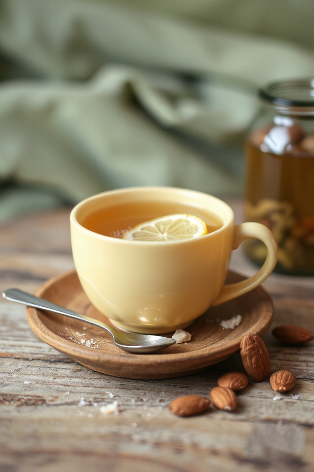 cozy lemon almond tea