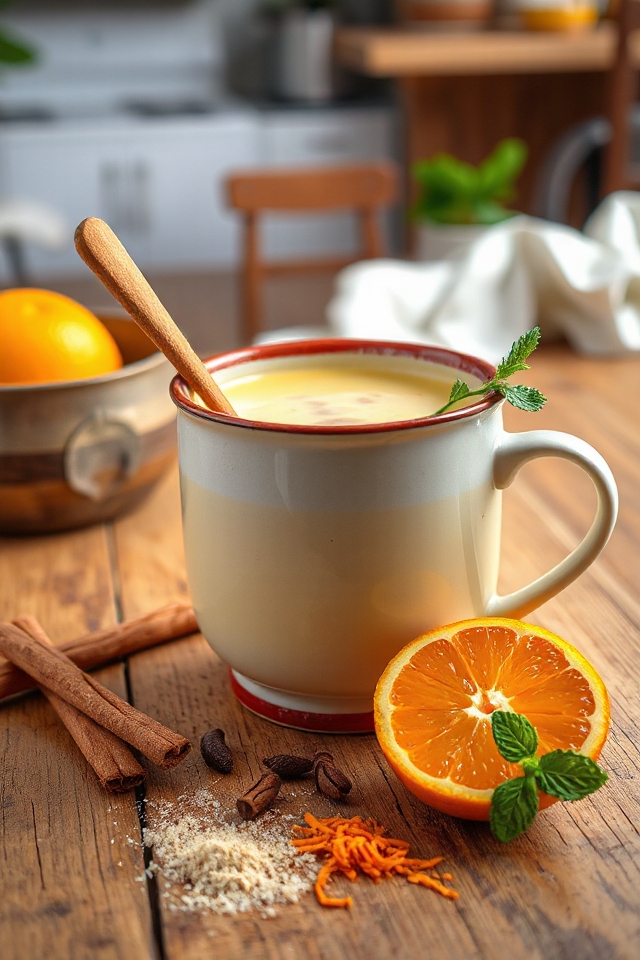 creamy spiced orange tea