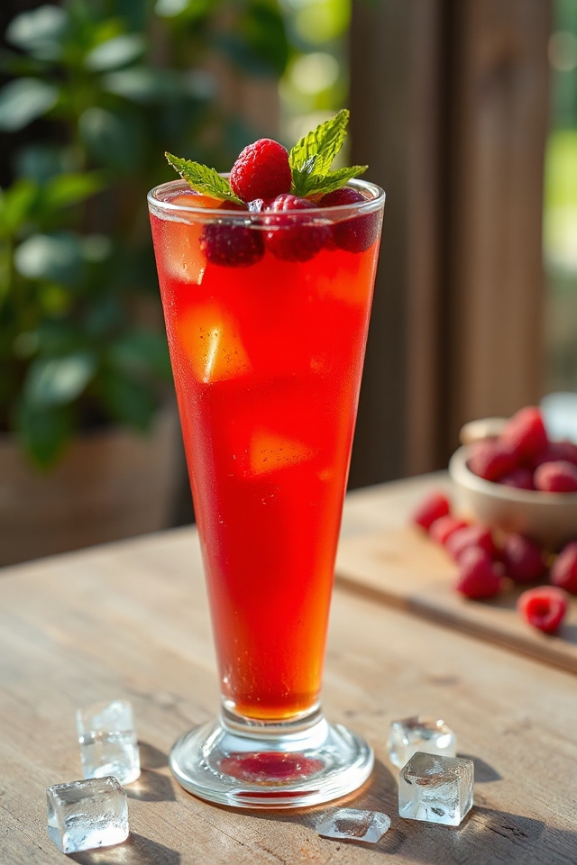delicious honey raspberry iced tea
