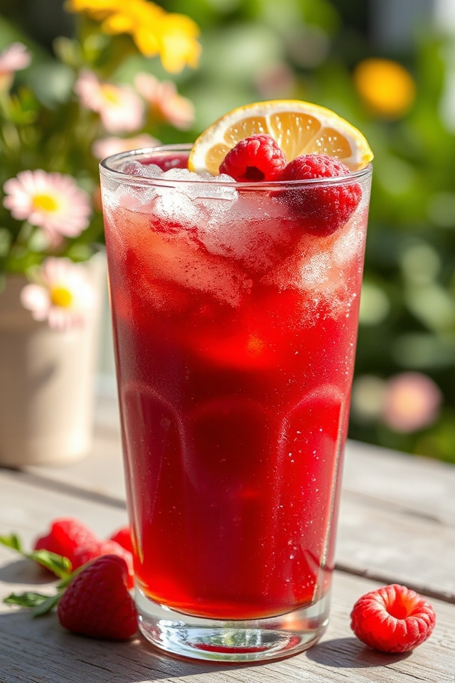 frosty raspberry iced tea