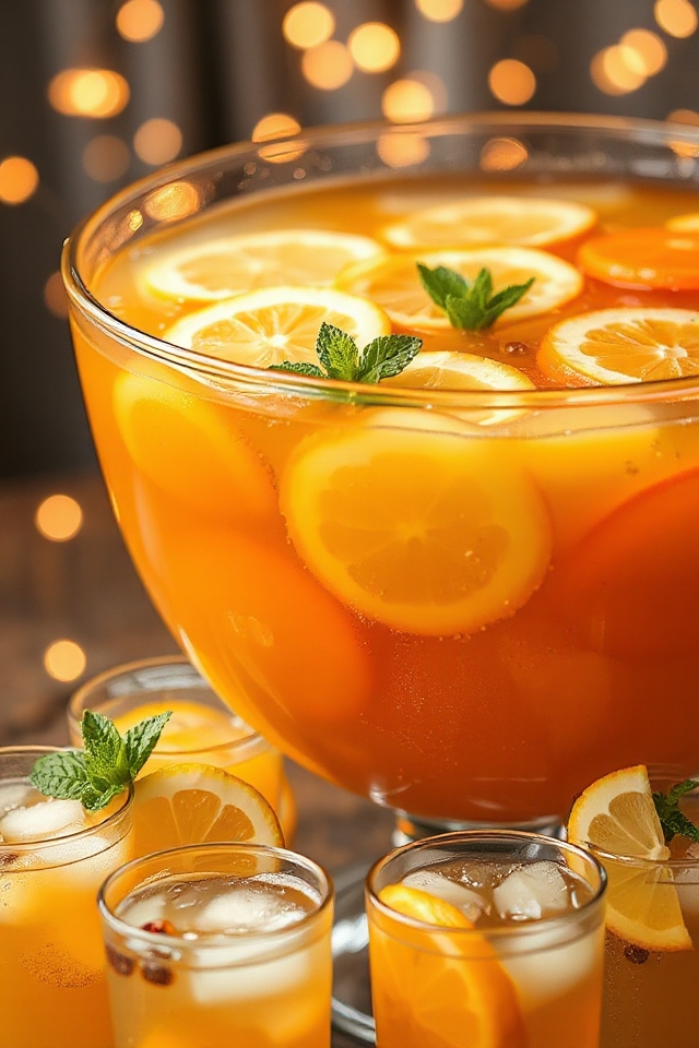 fruit tea ginger ale punch