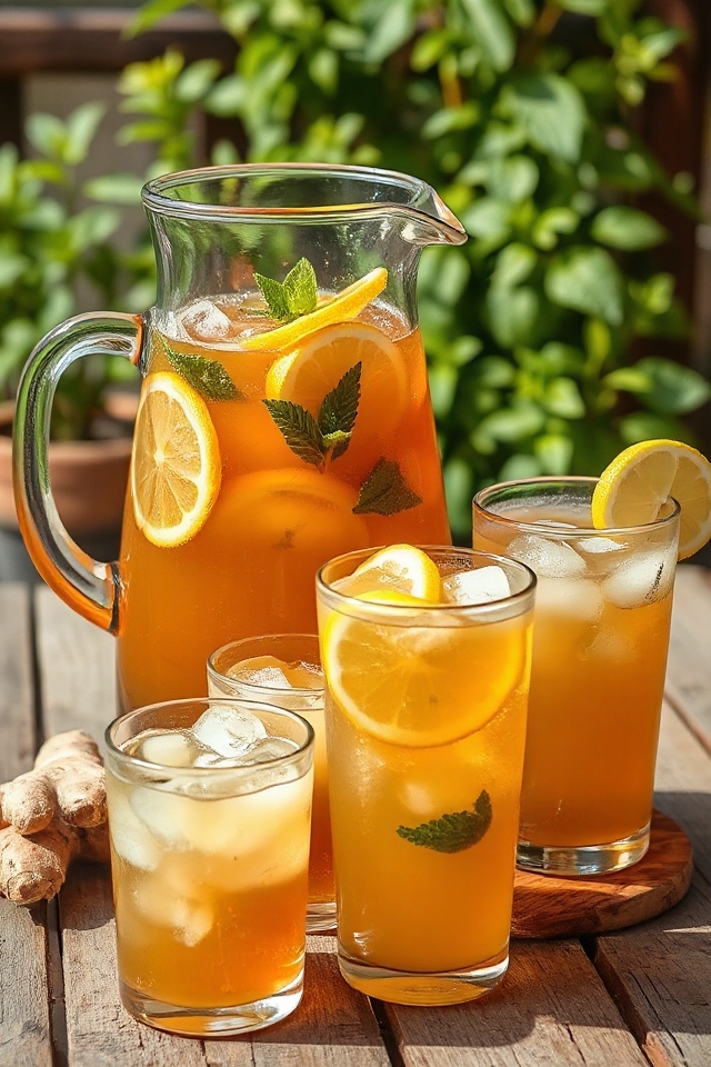 ginger iced tea preparation steps