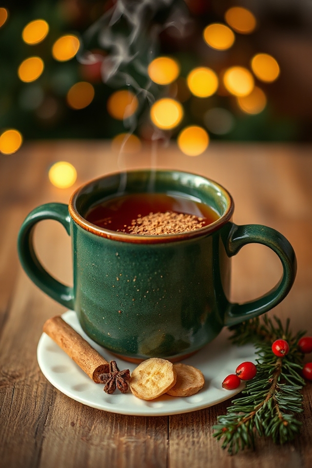 ginger spiced herbal christmas tea
