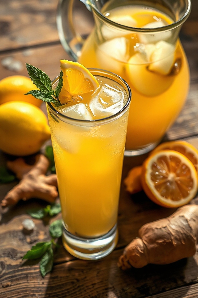 ginger tea with carbonation