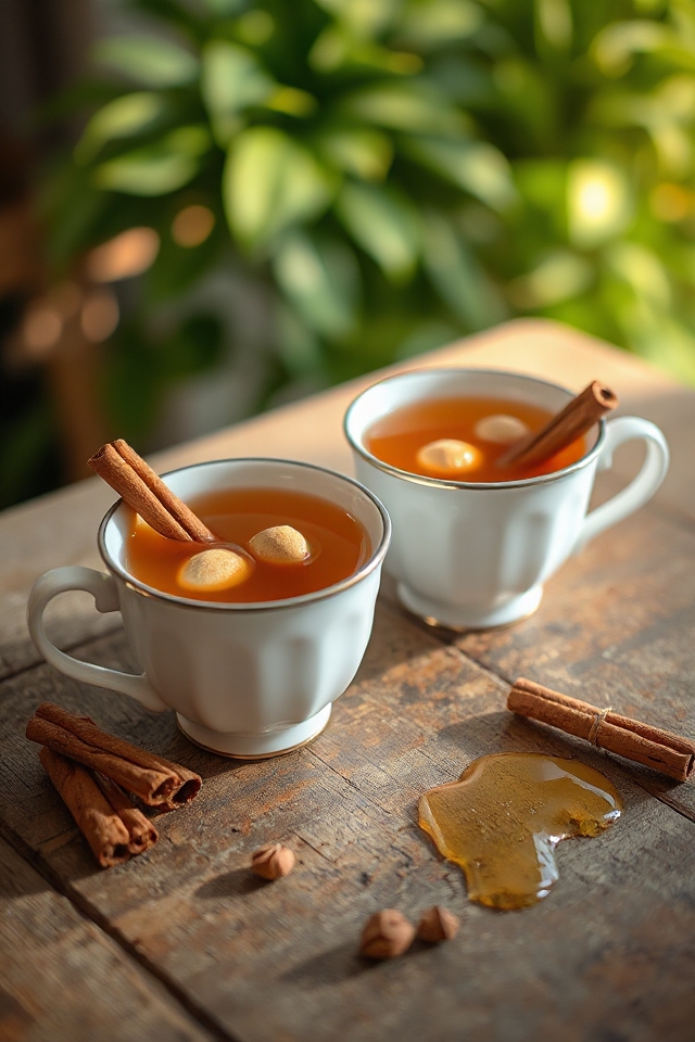 ginger tea with cinnamon