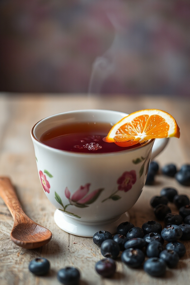 grand marnier blueberry tea