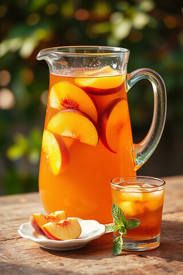 guava peach sweet iced tea
