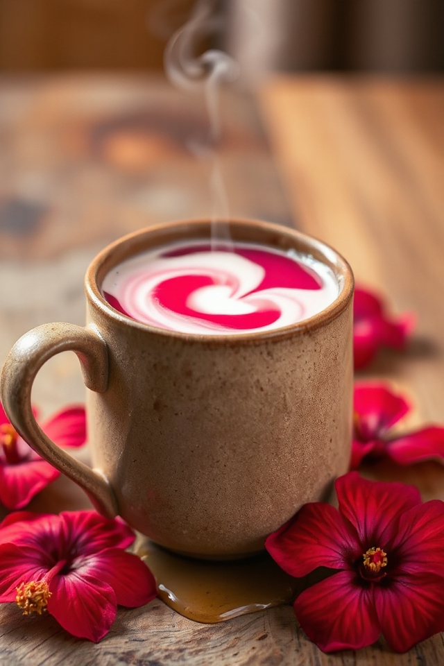 hibiscus milk sleepy tea
