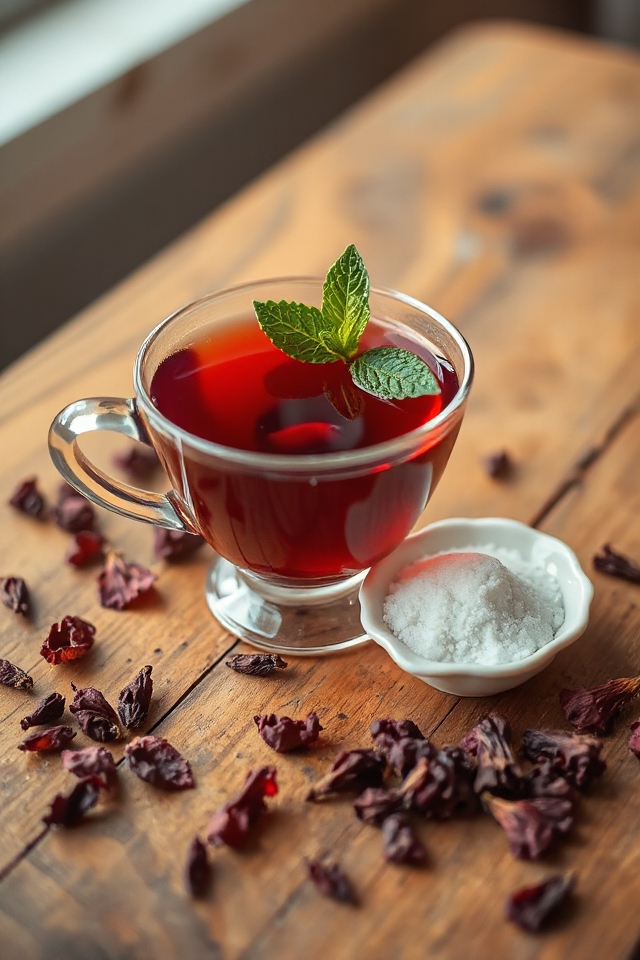 hibiscus tea with mint