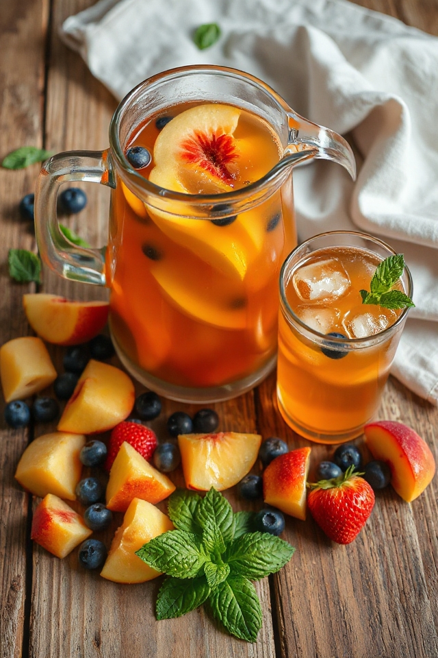 peachy sweet iced tea