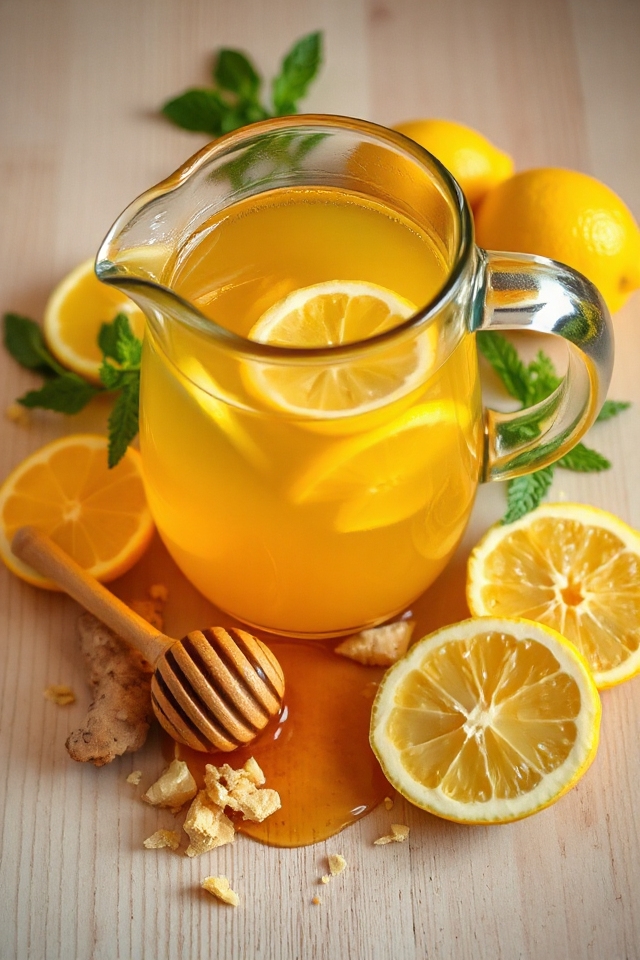 refreshing lemon ginger infusion