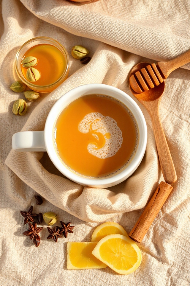 spiced ginger cardamom tea