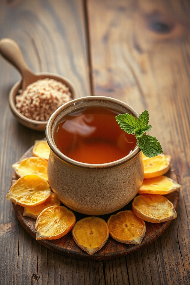 spicy ginger tea preparation